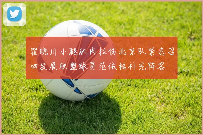 翟晓川小腿肌肉拉伤北京队紧急召回发展联盟球员范依铭补充阵容